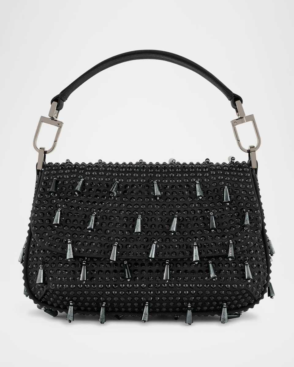 La Prima Small Beaded Top-Handle Bag